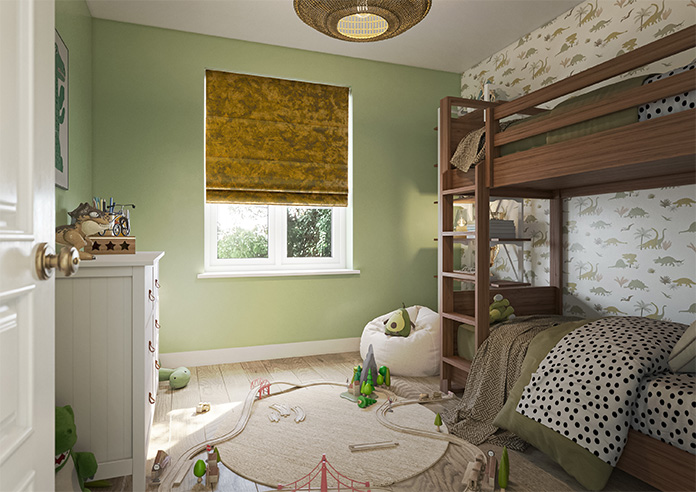 Cyrus Crushed Velvet, Golden - Roman Blind - Image 6